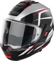 Casque modulaire N120-1 NIGHTLIFE N-COM #27 blanc-noir-rouge