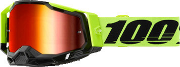 Racecraft 2 Goggle Neon Yellow - Mirror Red Lens