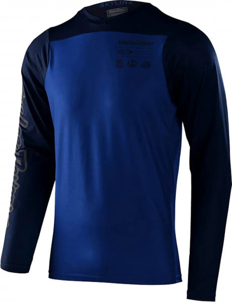 Skyline LS Chill Jersey - Mono True Blue