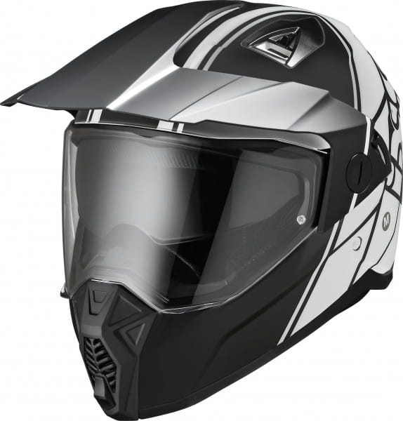 Casque enduro iXS208 2.0 noir mat-blanc