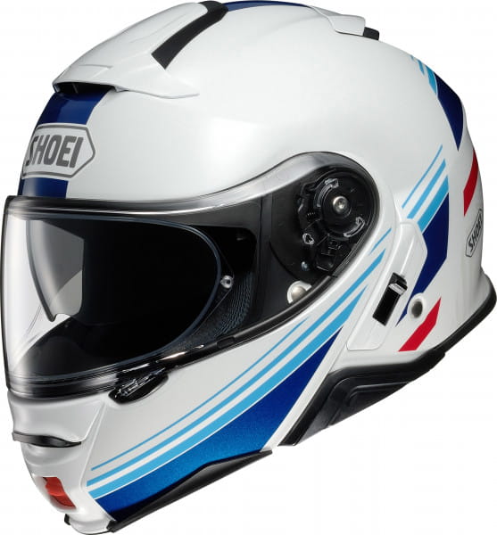 Casque ouvrable Neotec II Separator TC-10 blanc-bleu-rouge