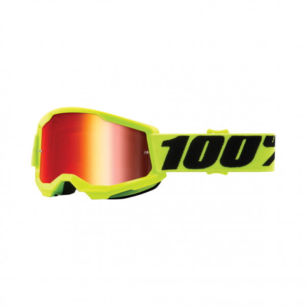 Goggles Strata 2 Jr. Fluo-Yellow-Mirror Red