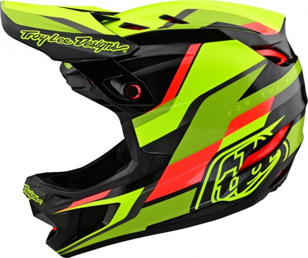 D4 Carbon Helmet - Omega noir-jaune fluo