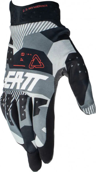 Glove Moto 2.5 Windblock grau-schwarz-weiss